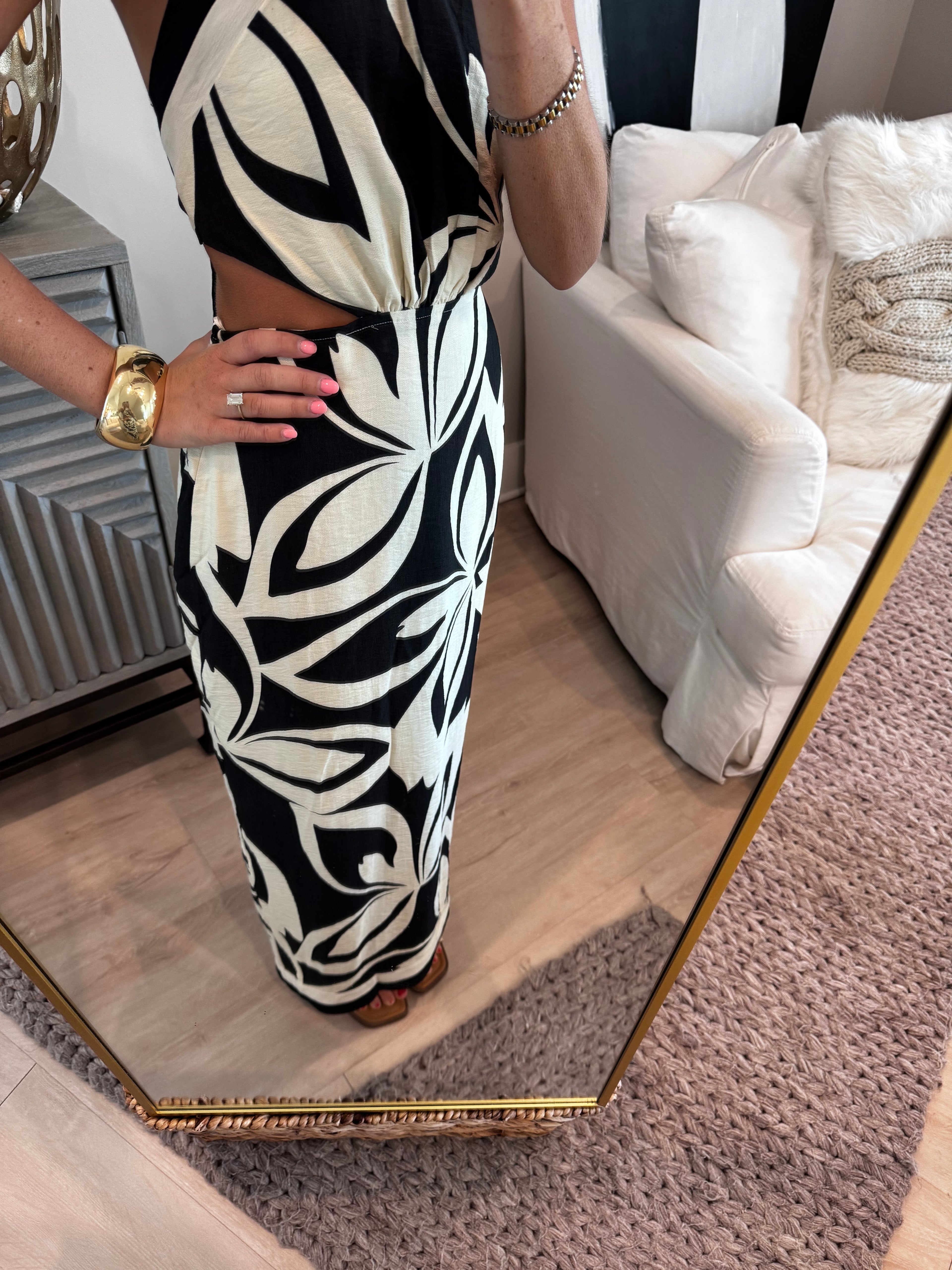 Mandy Black & White Maxi Dress