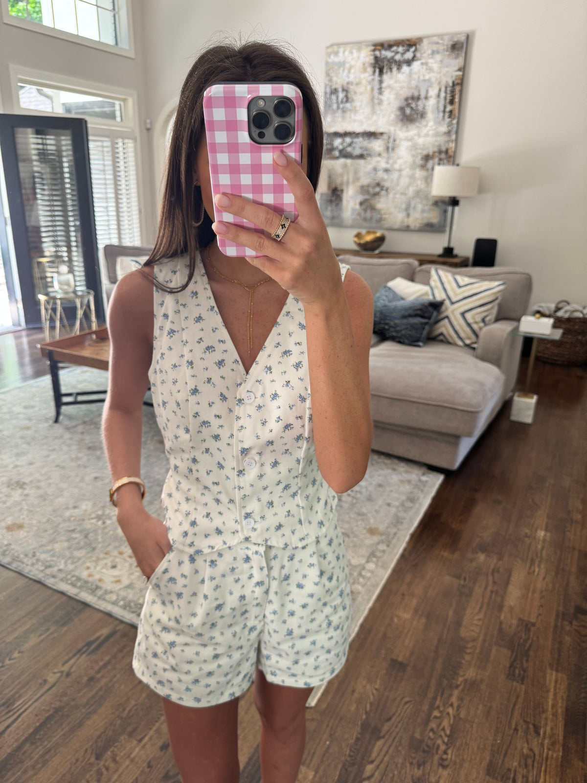 Floral Denim Set