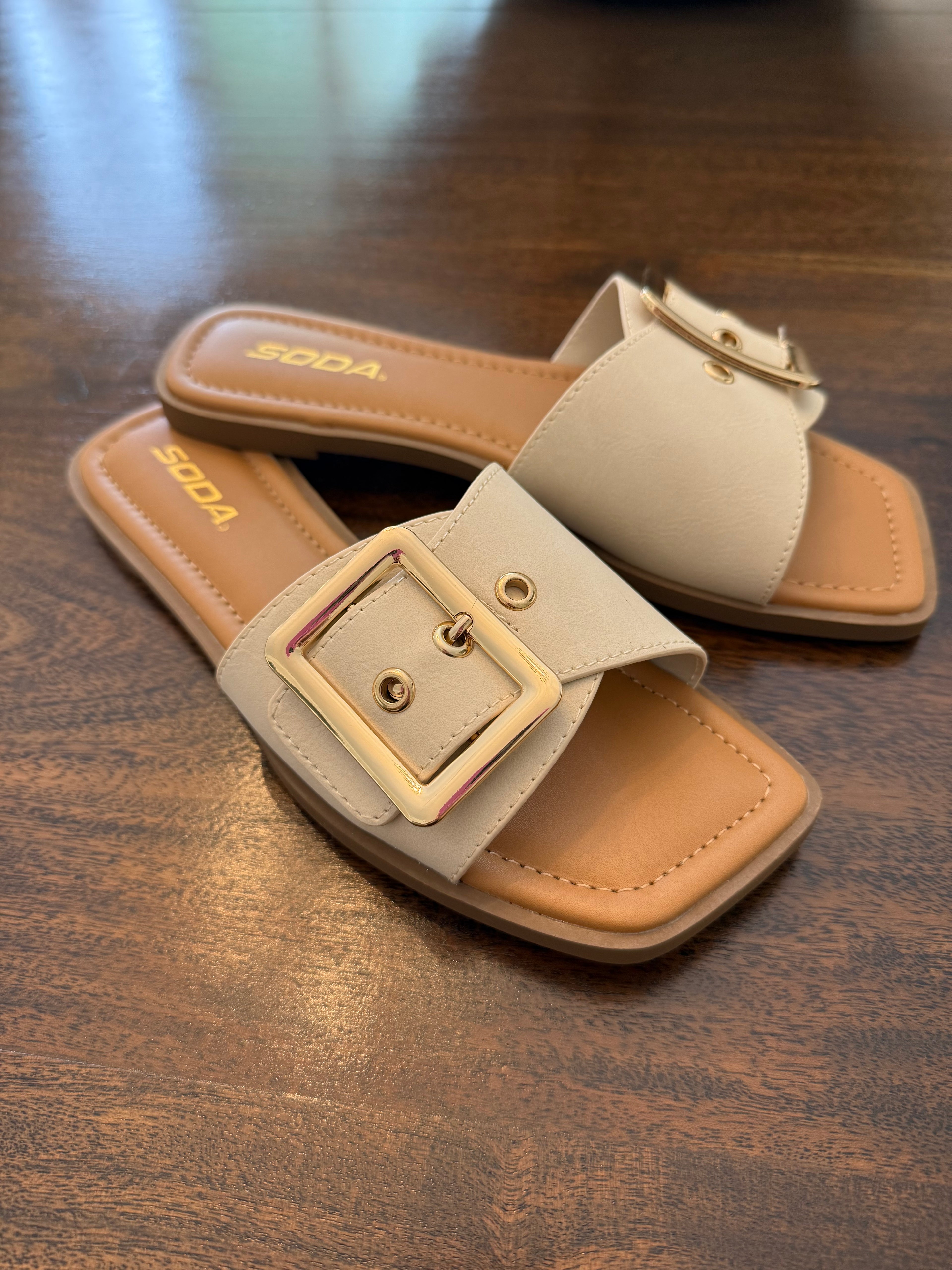 Tan Buckle Shoes