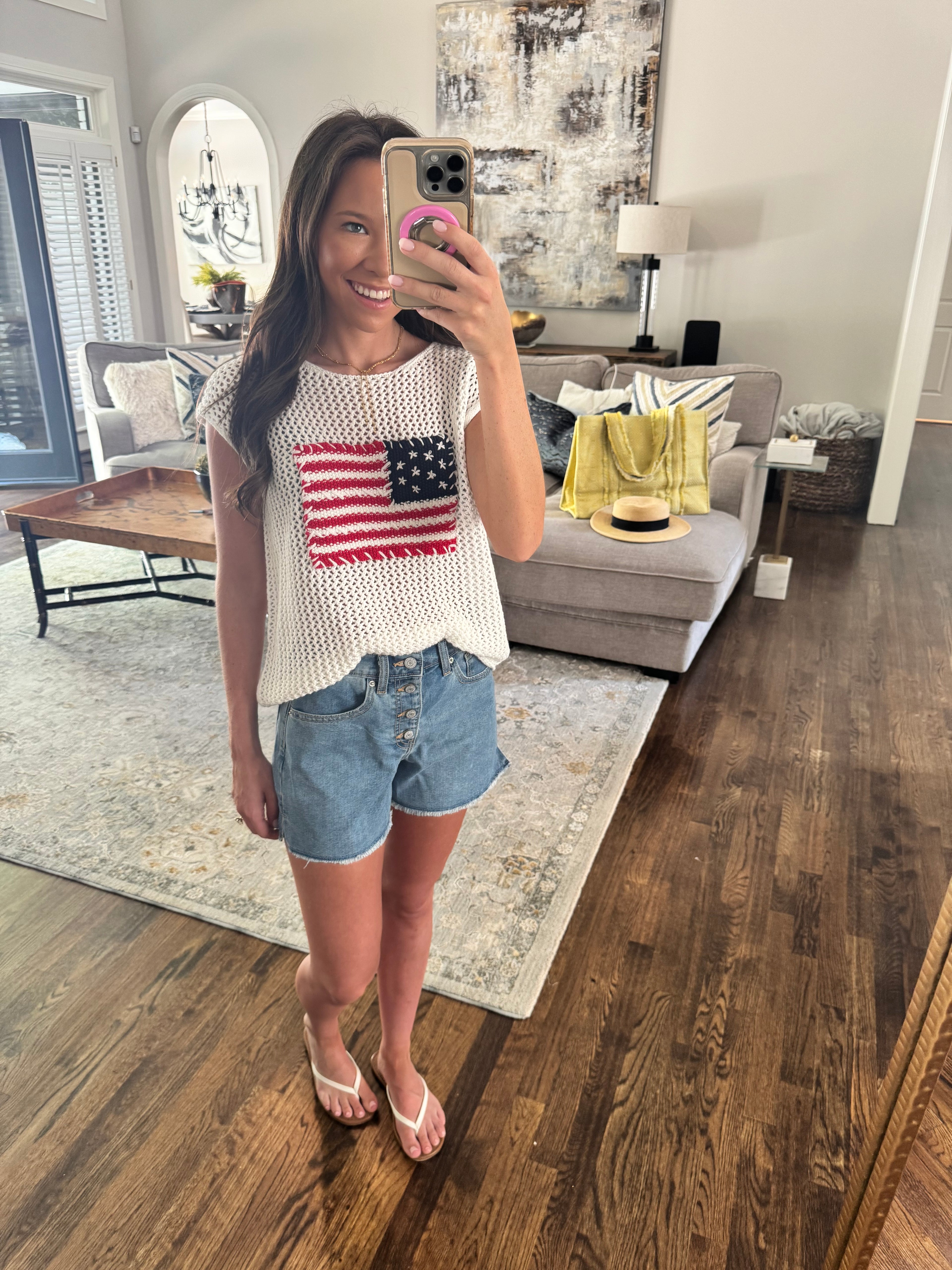 Crochet American Flag Top