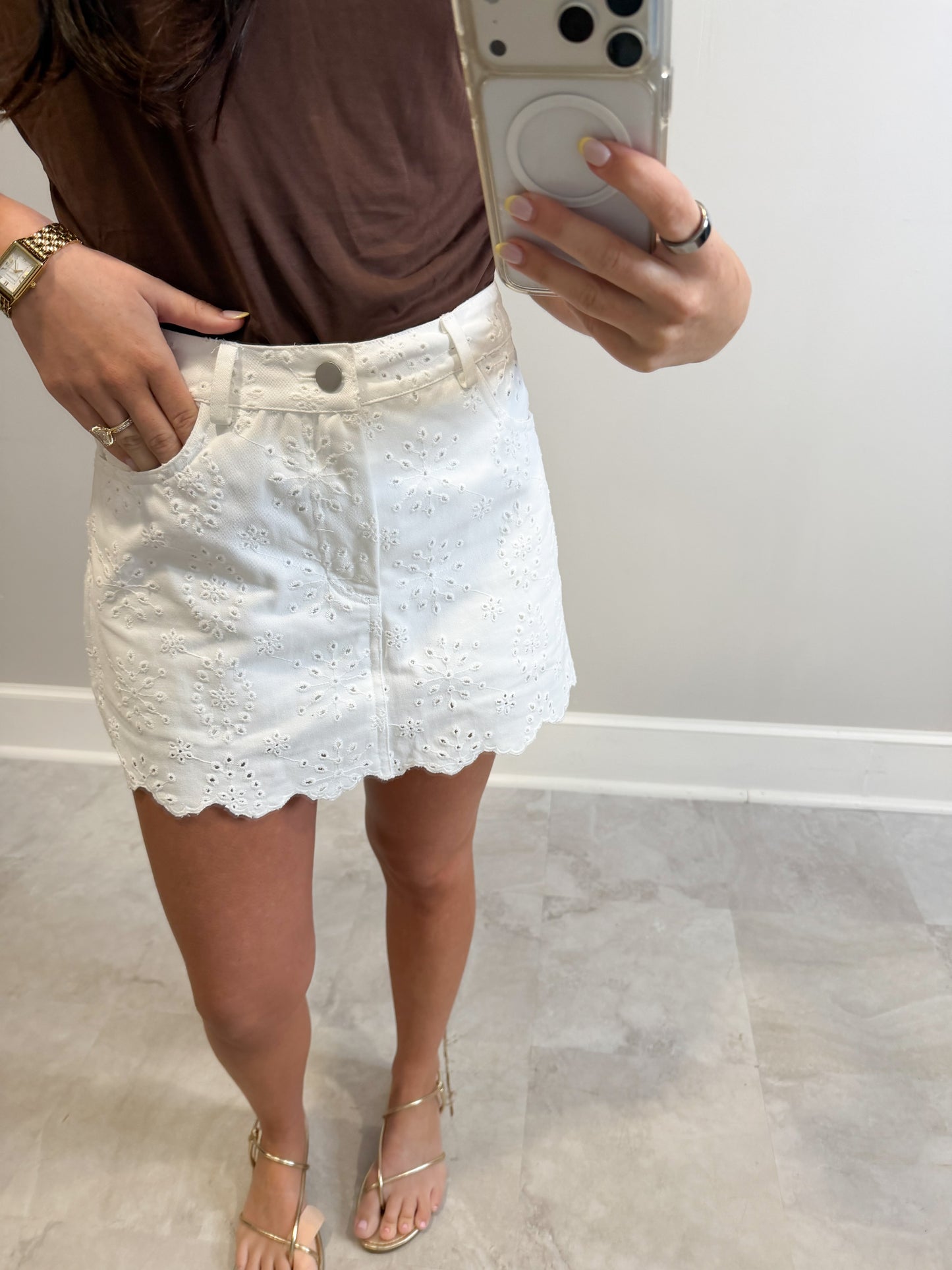 Eyelet Logan Skirt