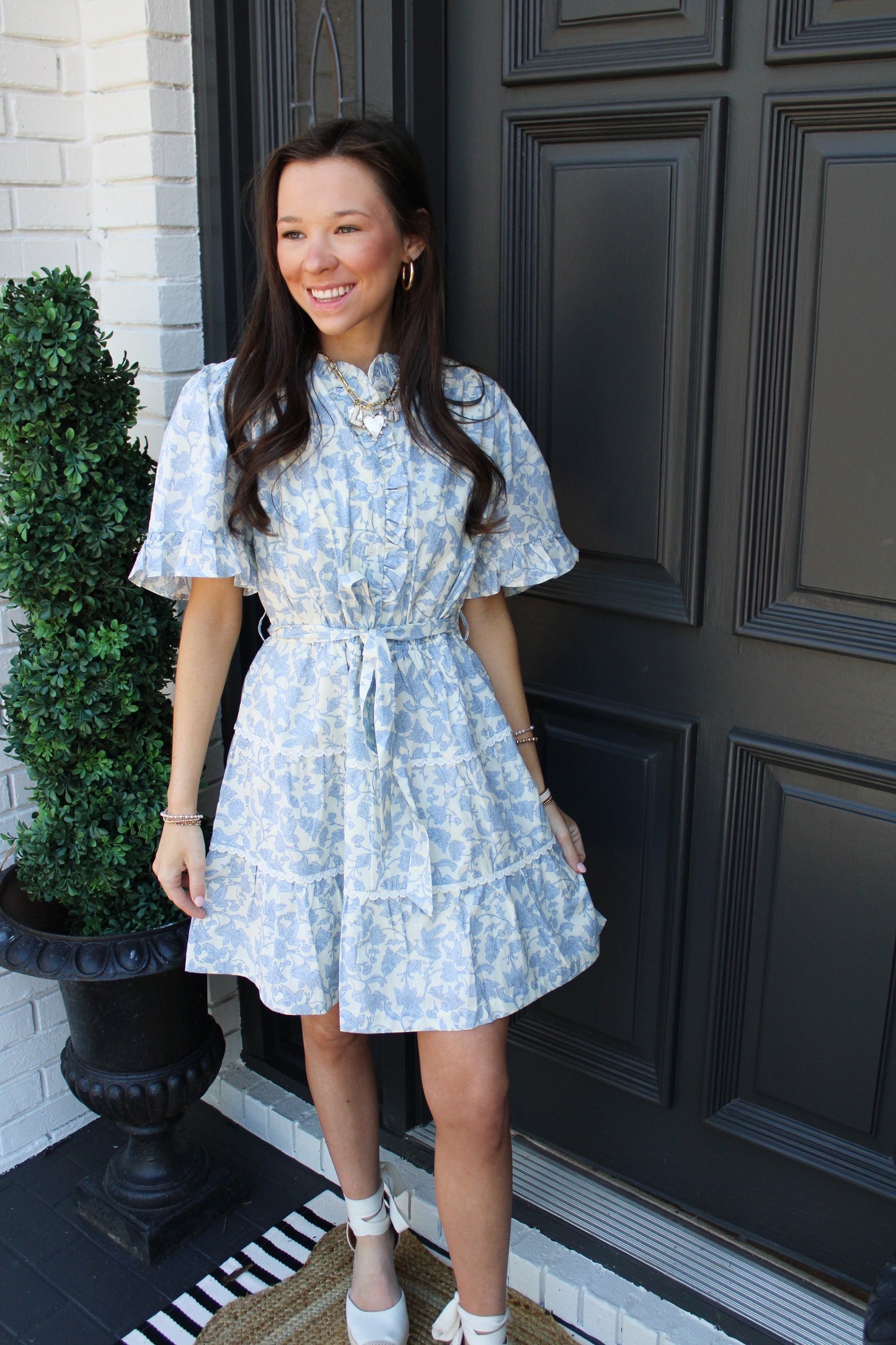 Amie Floral Tie Dress