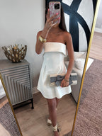 White Strapless Dress