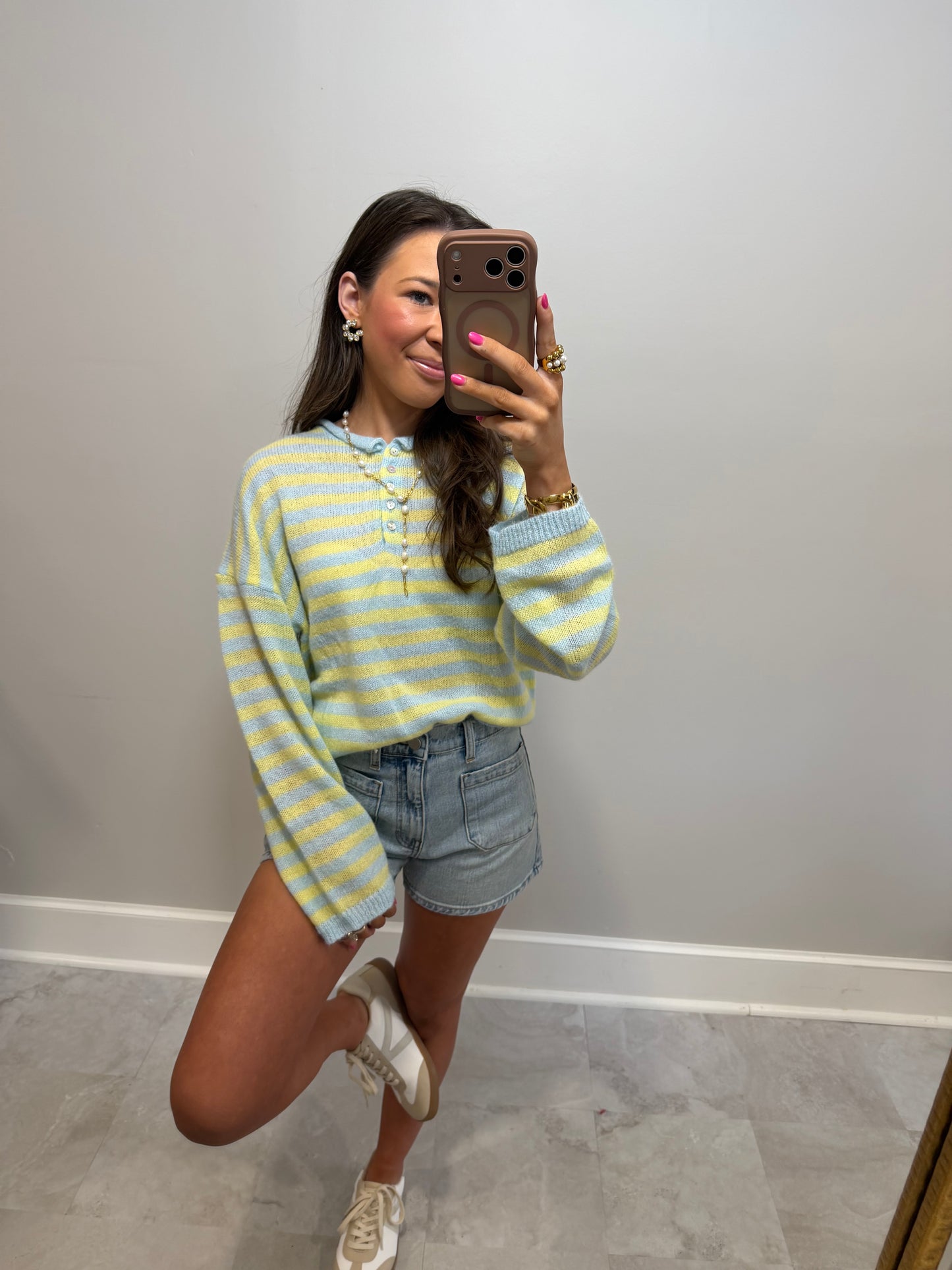 Millie Spring Button Down Sweater