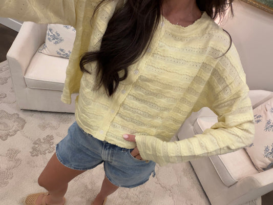 Butter Yellow Cardigan