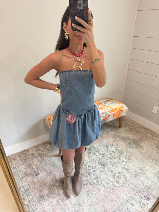 Red Polka Dot Scarf Necklace