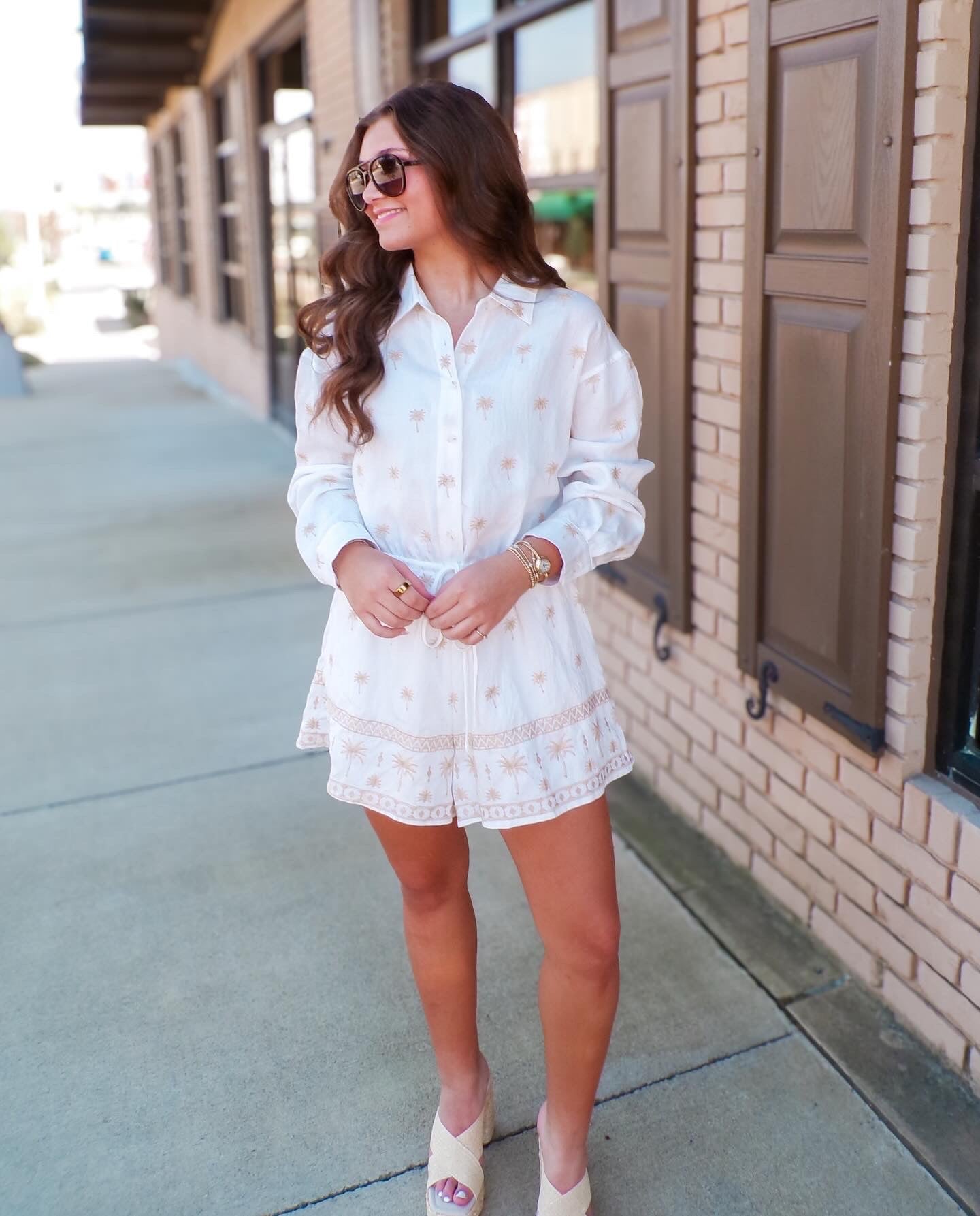 Tropical Palm Tree Romper