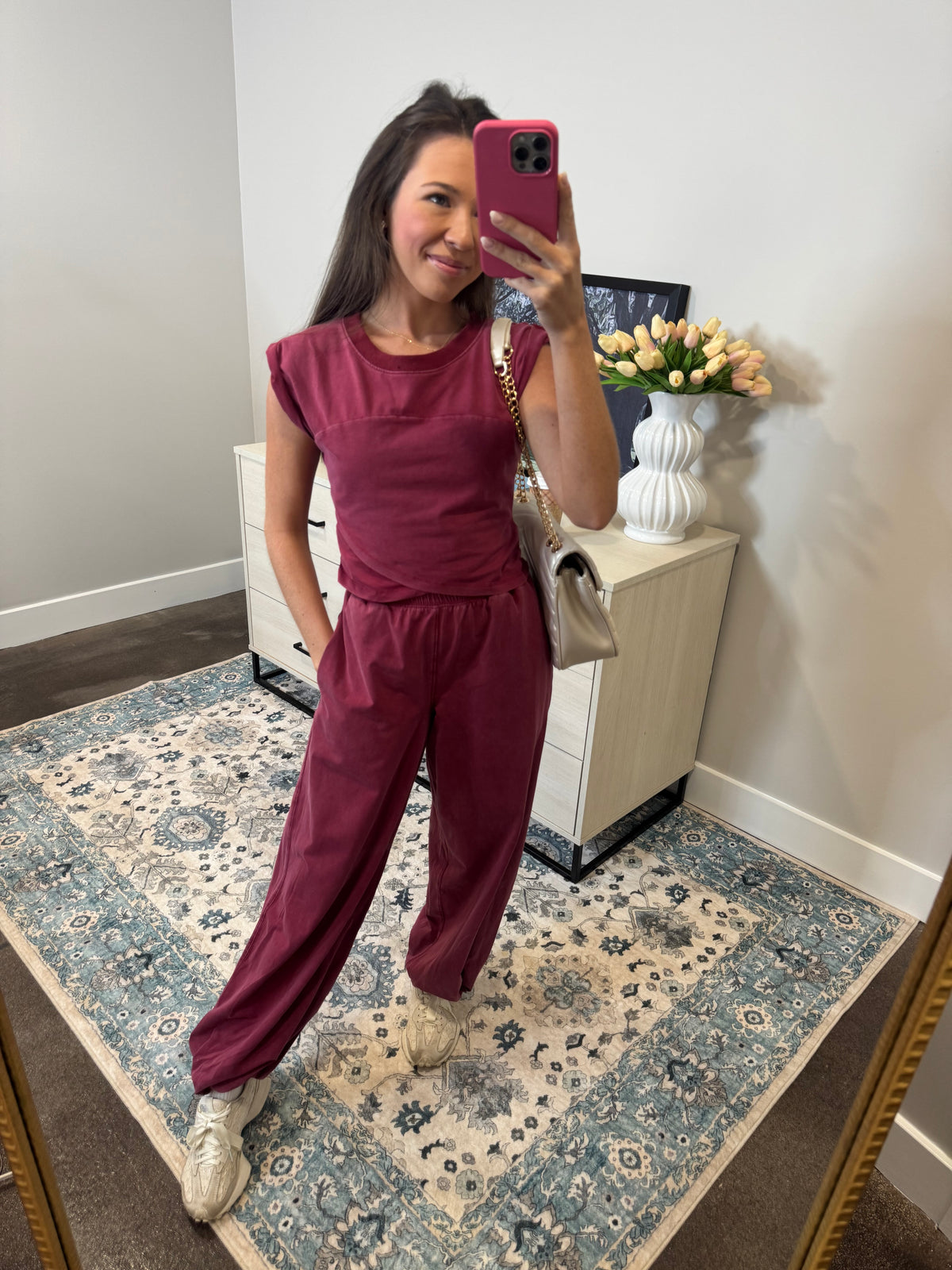 Maroon Sweat Set