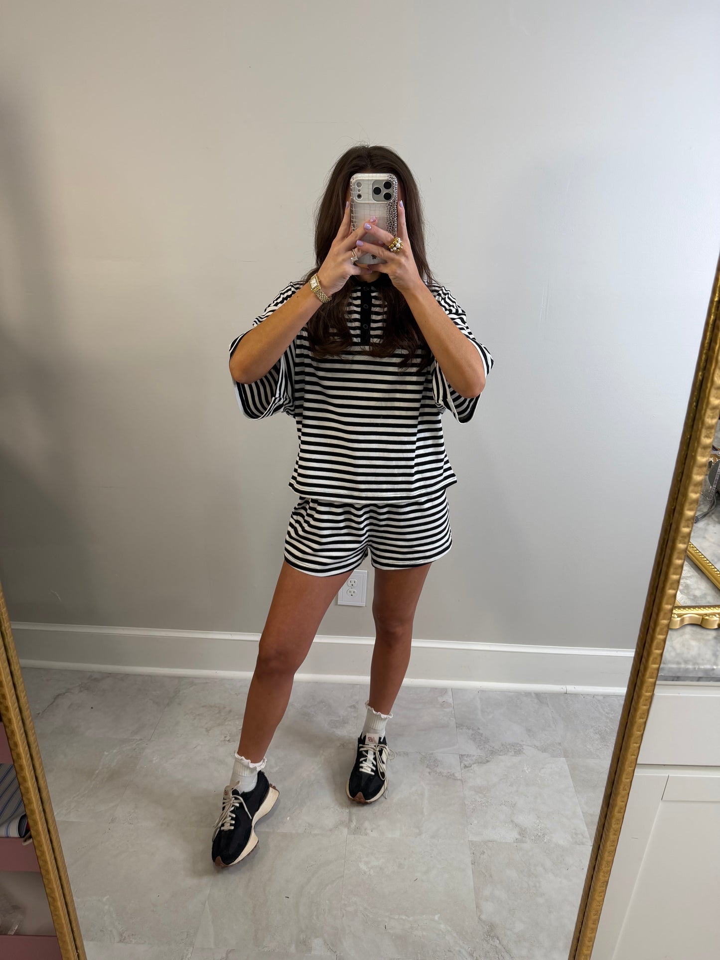 Black & White Striped Set