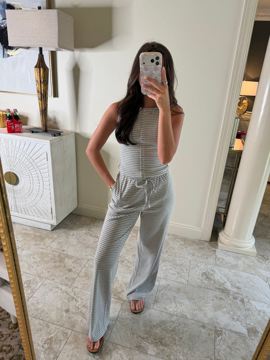 Grey Zane Striped Set