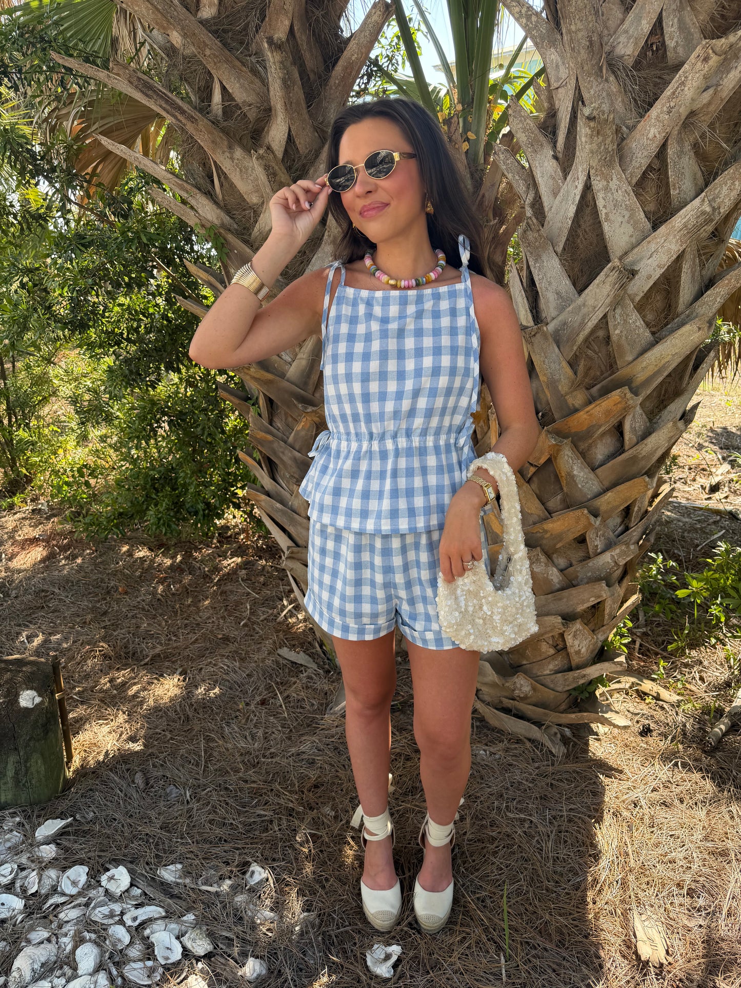Blue Gingham Set