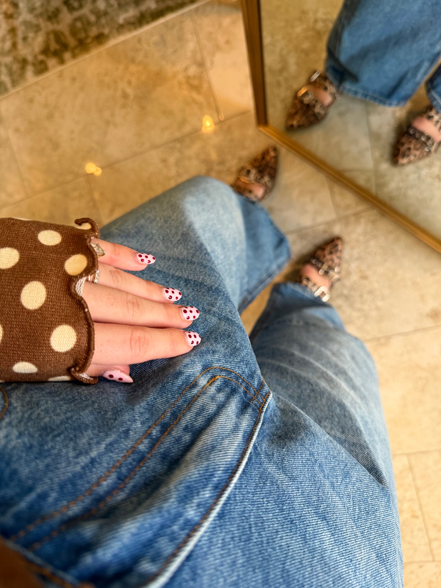 Polka dot Ruffle Top