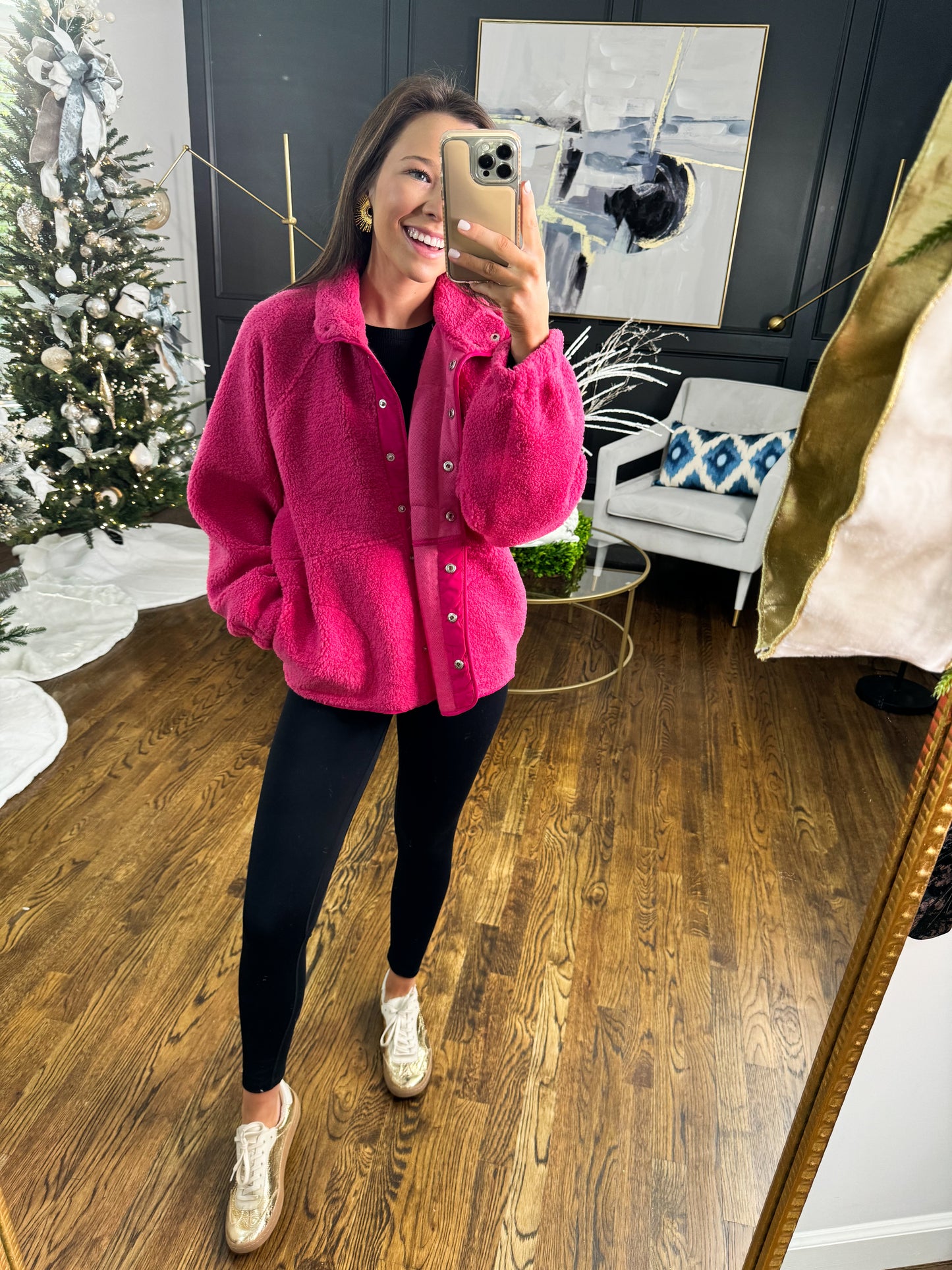 Pink Lilly Button Down