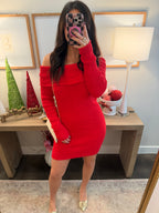 Red Sweater Dress