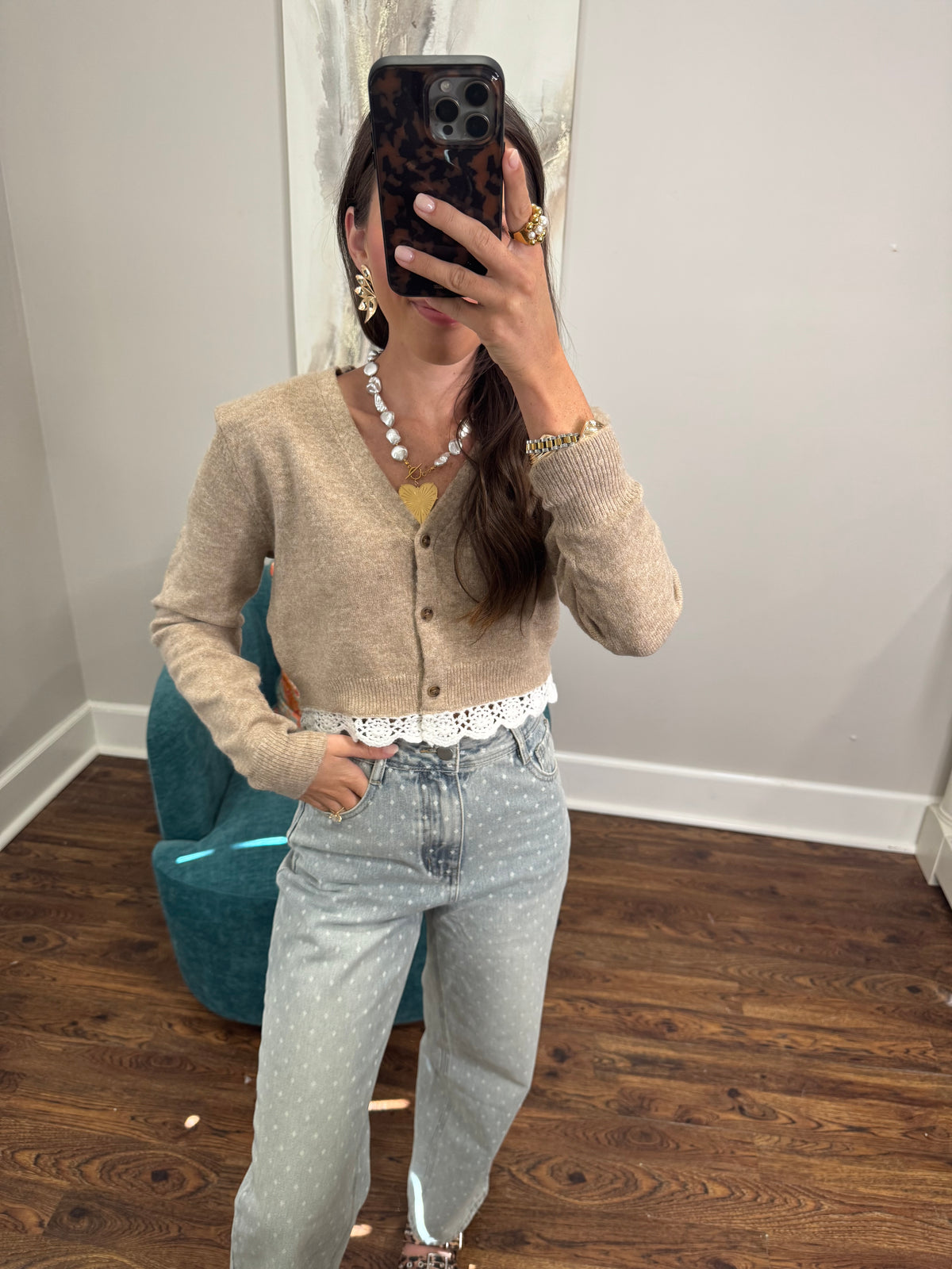 Lace Cardigan Sweater