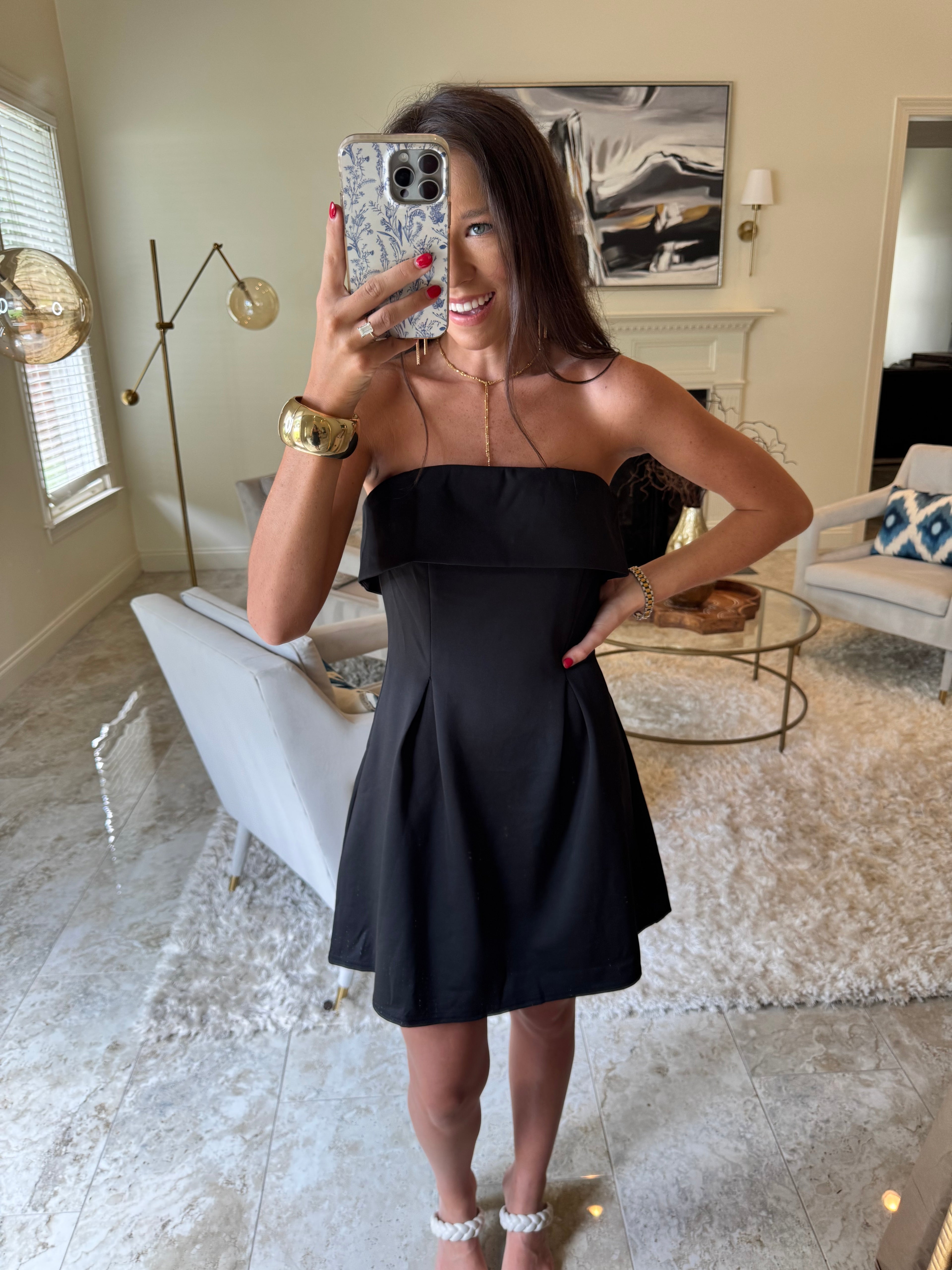 Black Strapless Event Dress