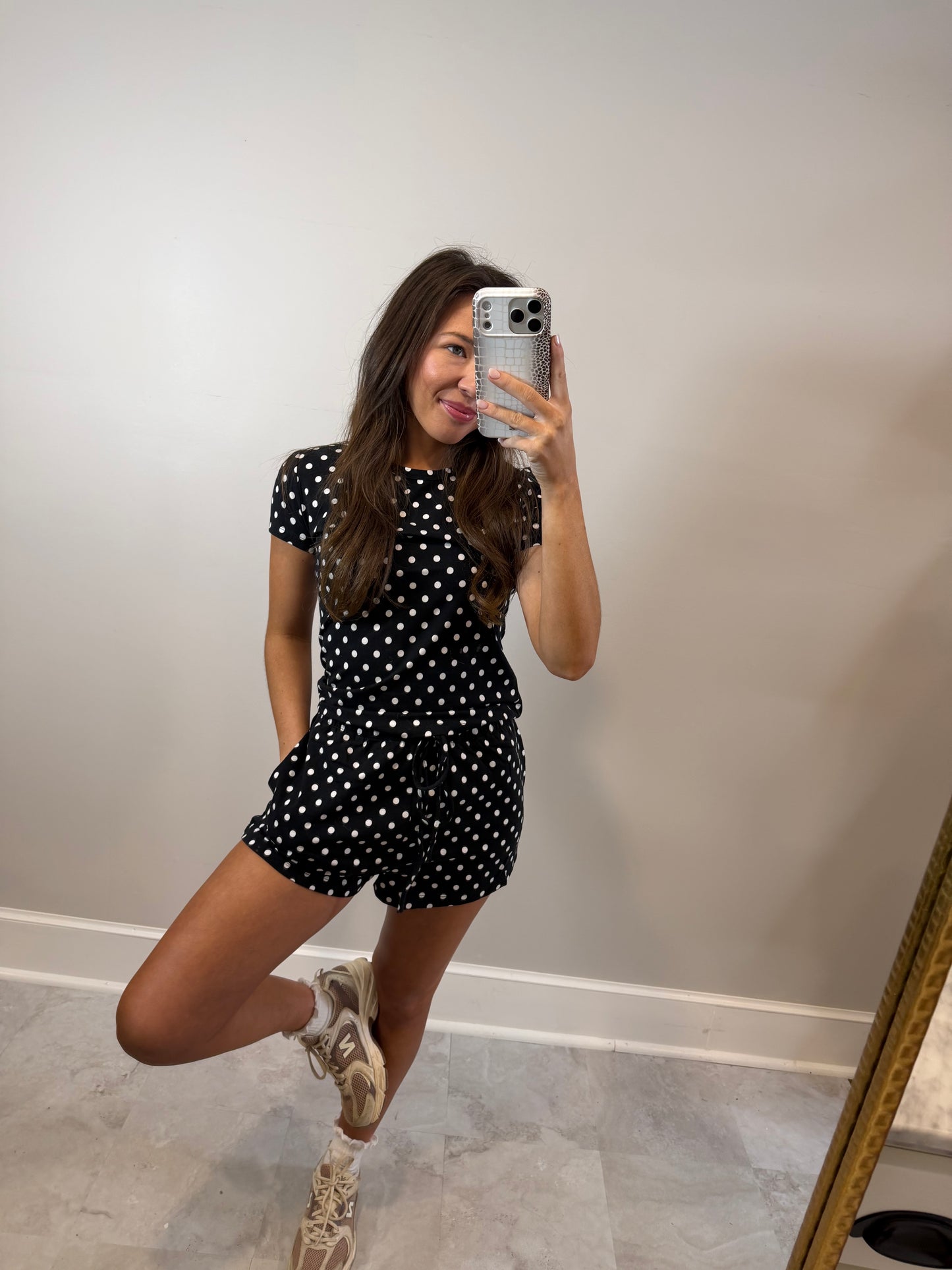 Black Polka Dot Set