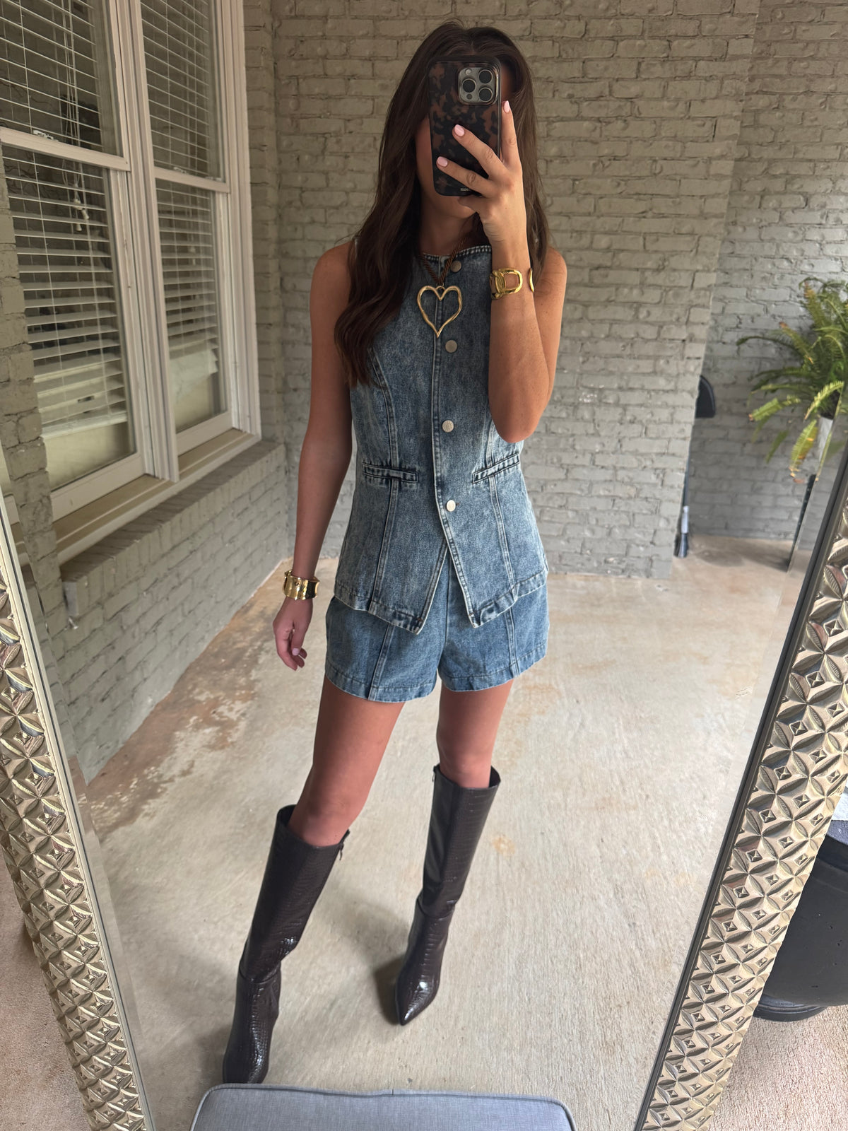 Denim Vest Set
