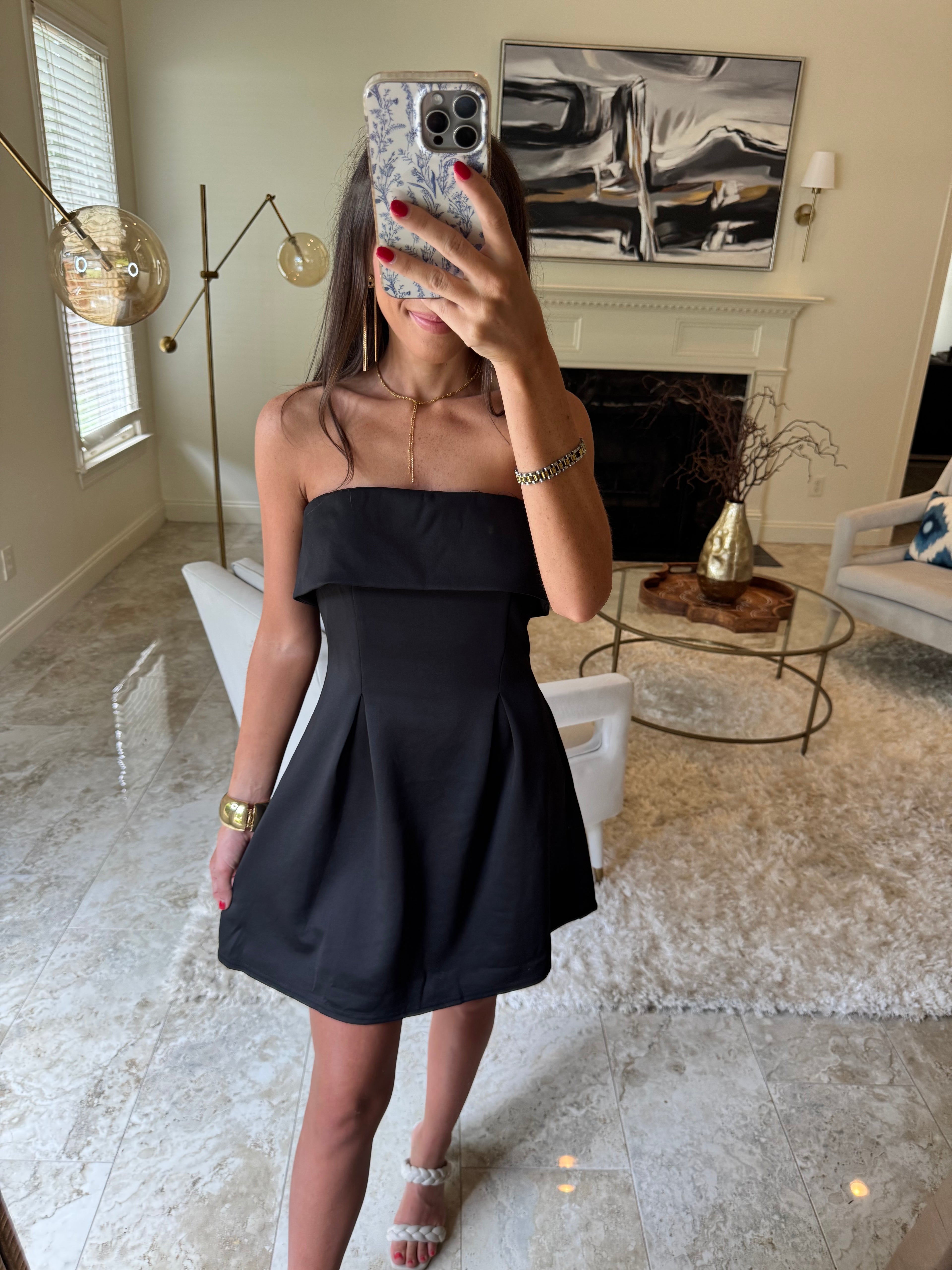 Black Strapless Event Dress