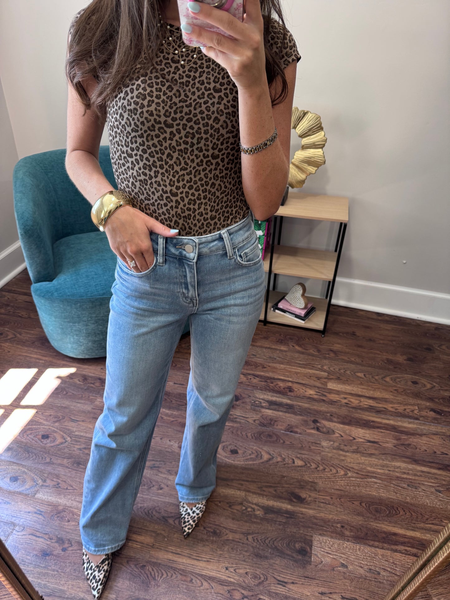 Denim Cuffed Jeans