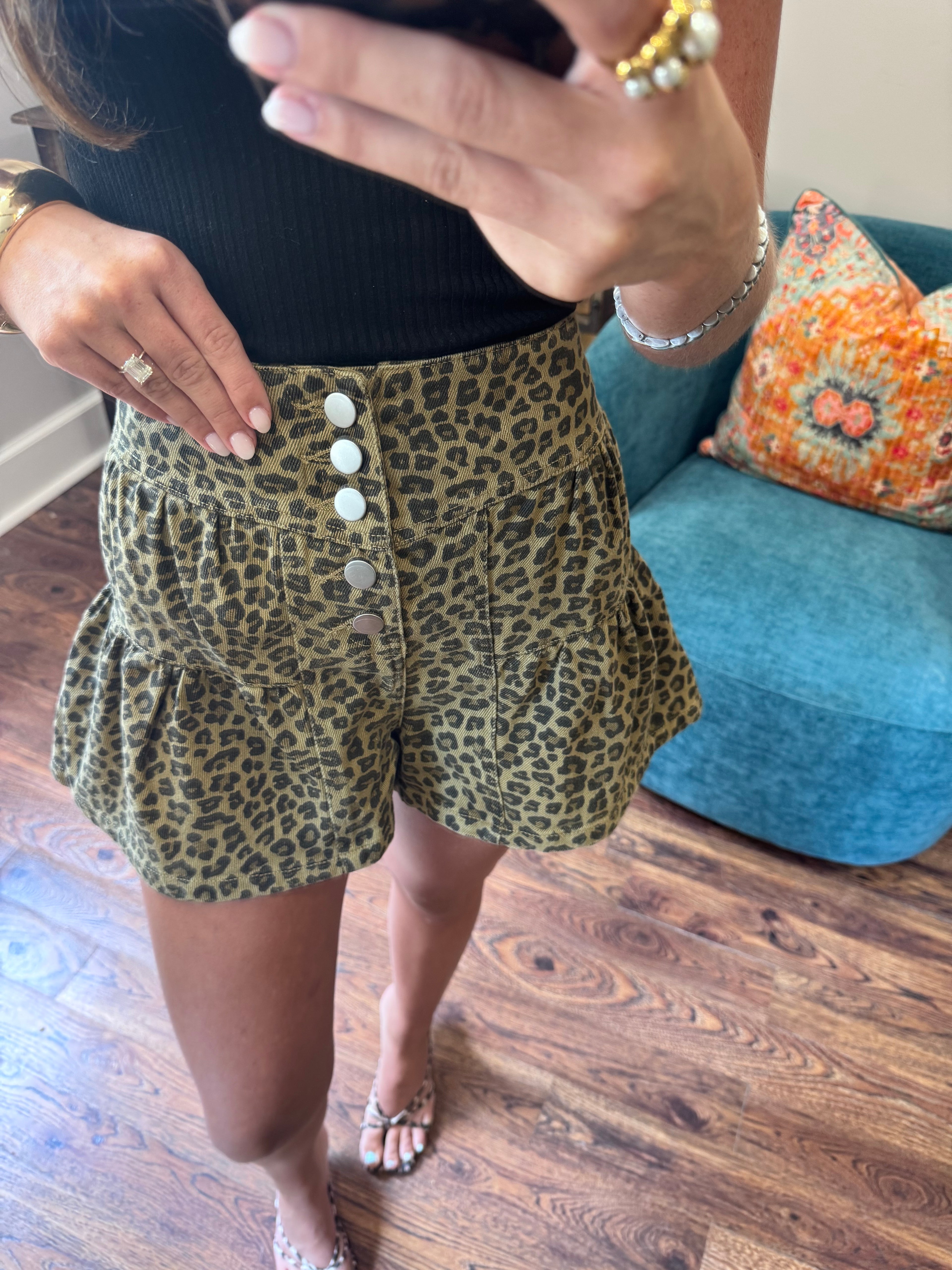 Leopard Bubble Shorts