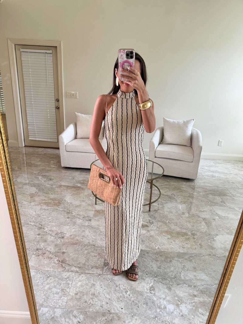 Cream and White Alexa Maxi