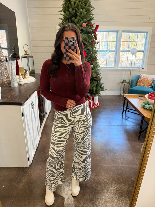 Maroon Marianna  Sweater