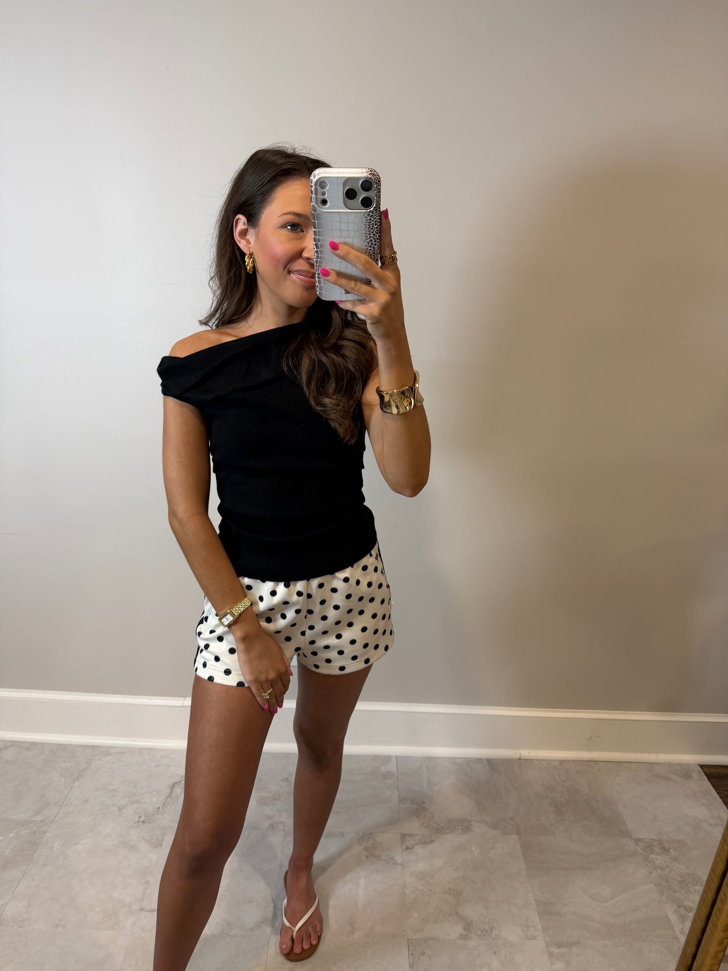 Black Polka Dot Shorts