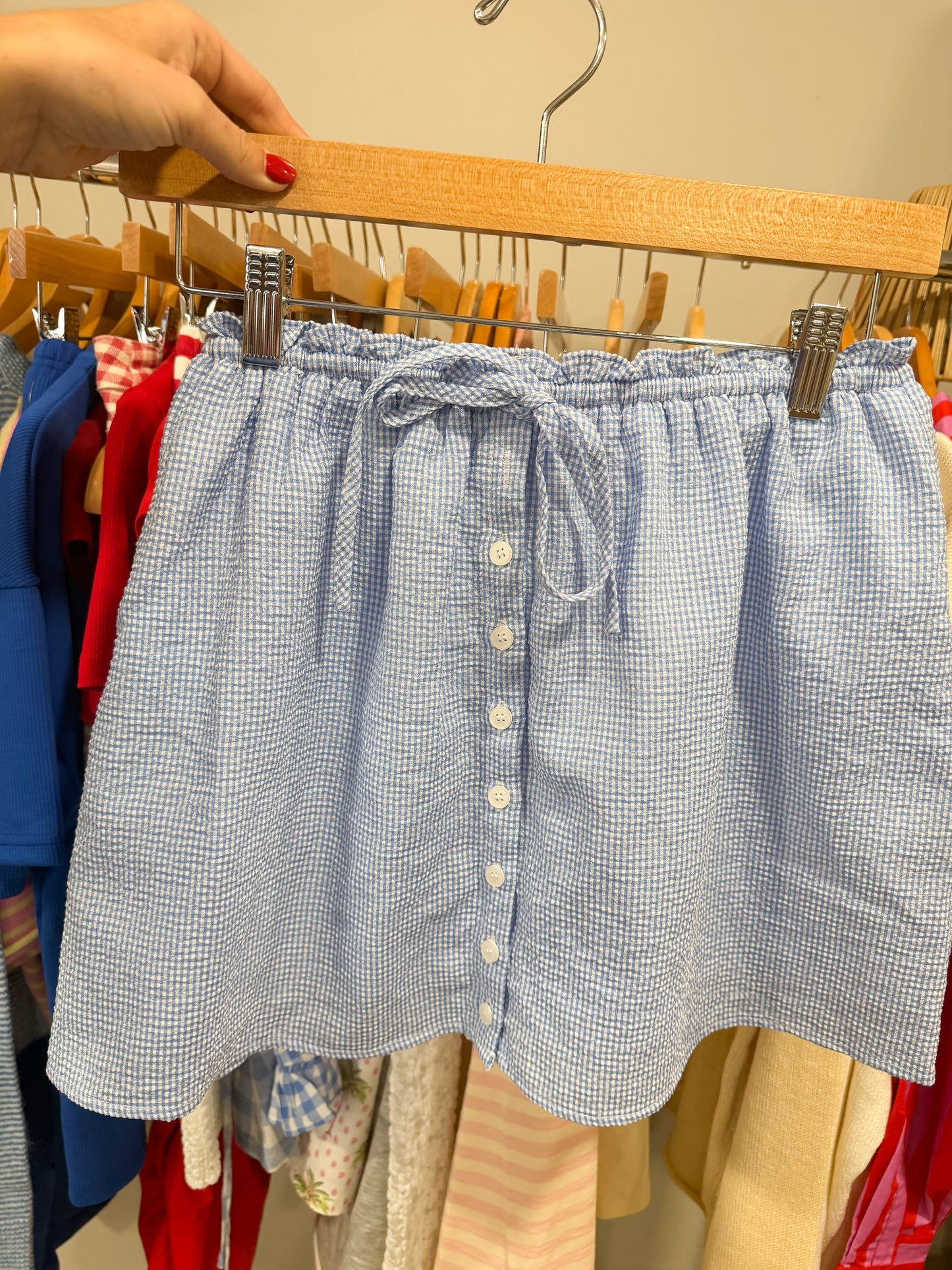 Blue Gingham Skirt