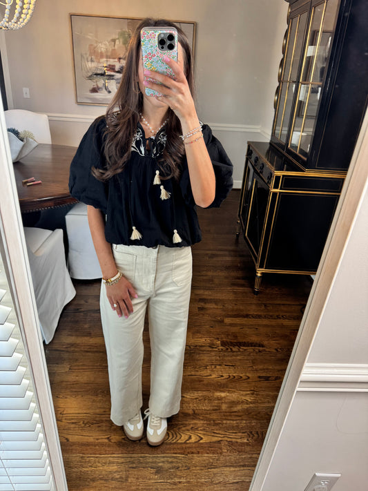 Cream Summer Jeans