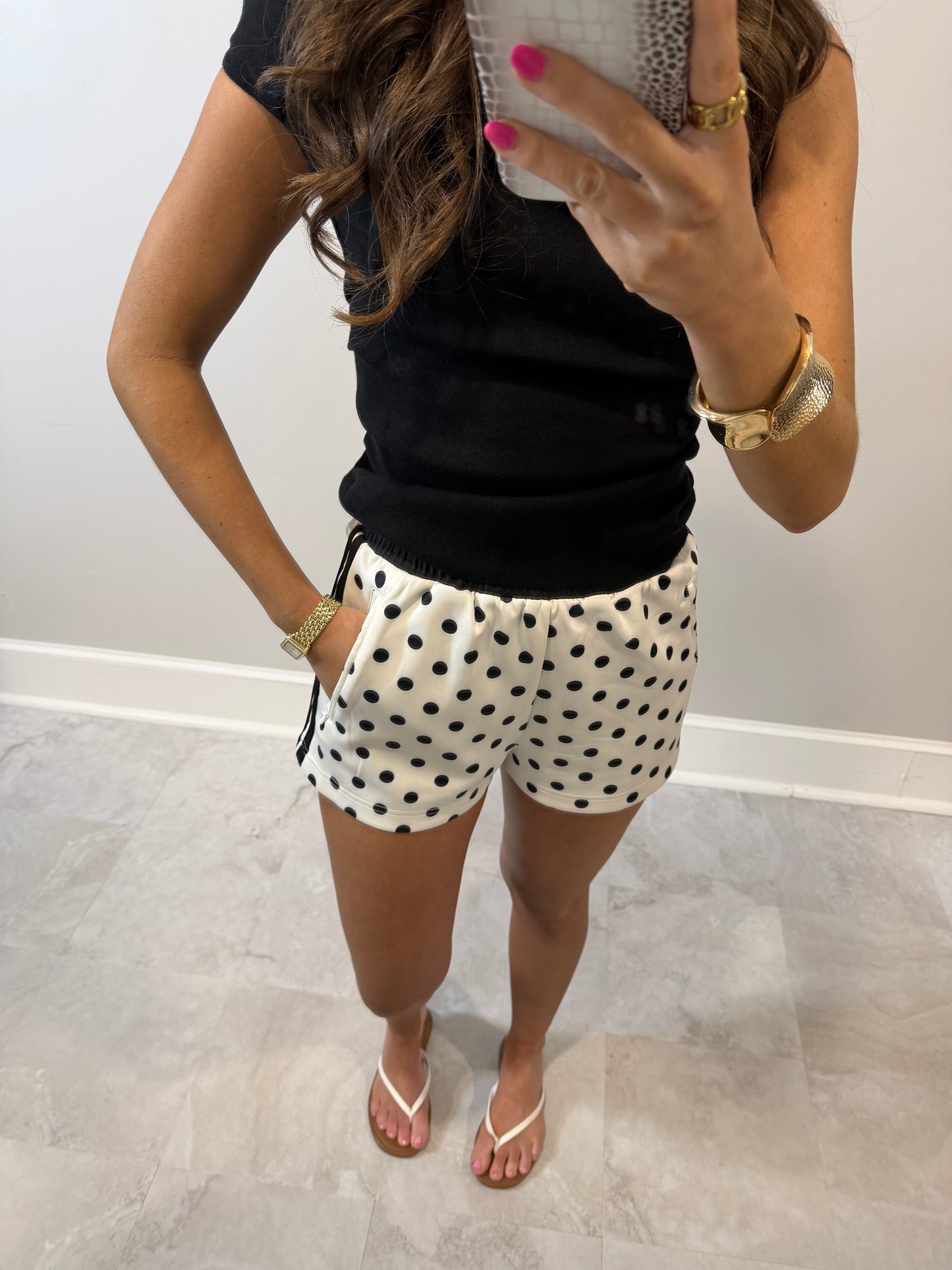 Black Polka Dot Shorts