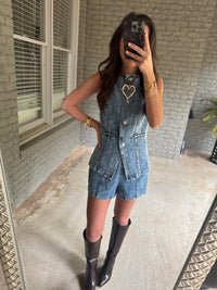 Denim Vest Set