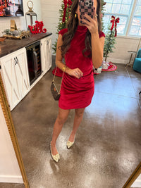 Red Santa Velvet Dress