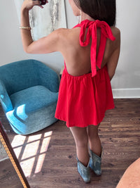 Misty Red Romper