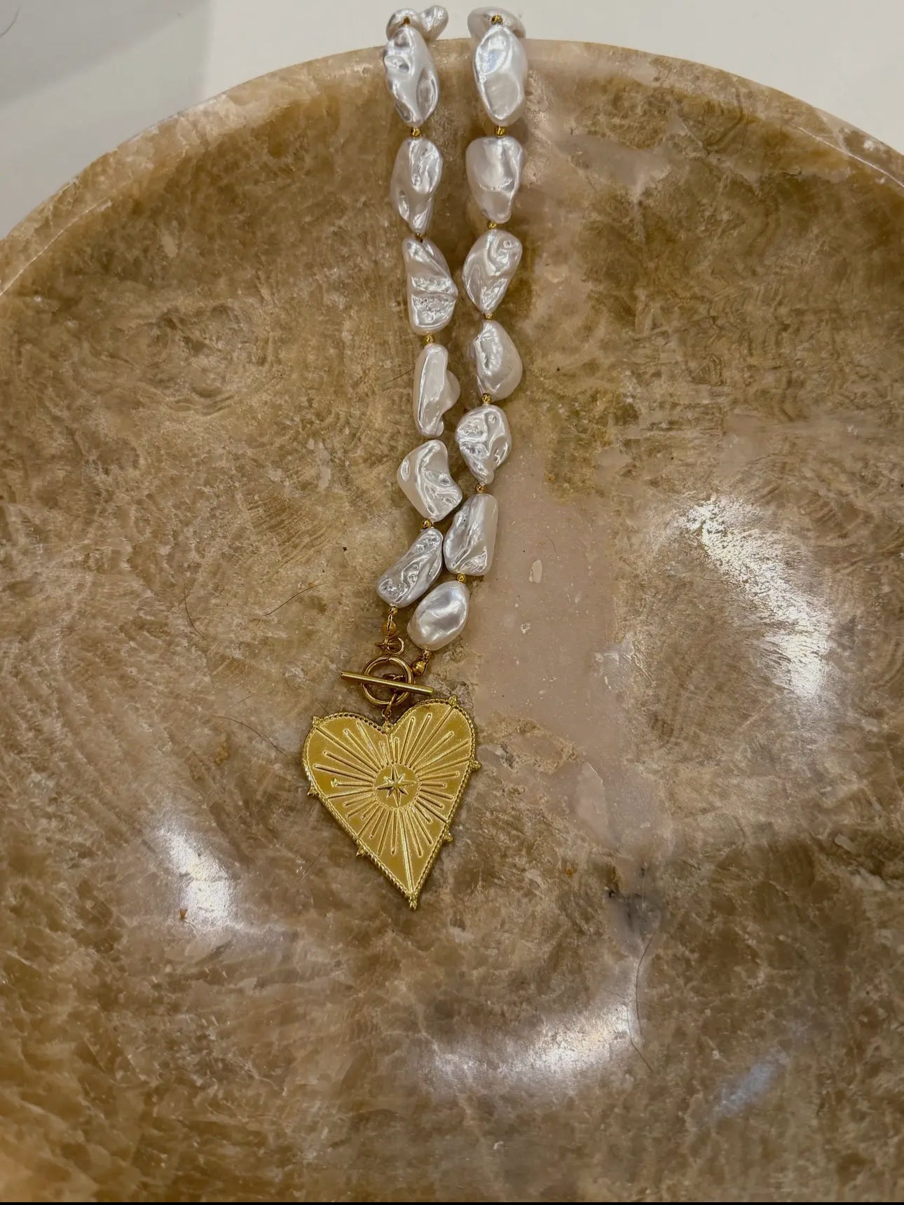 Heart Pearl Necklace