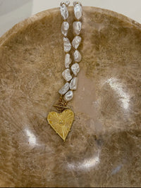 Heart Pearl Necklace