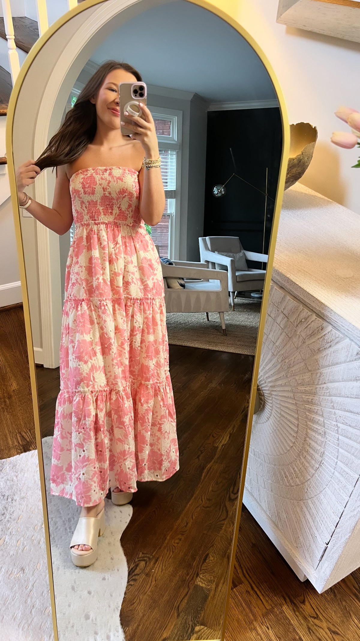 Lauren Pink Strapless Dress(Final Sale)