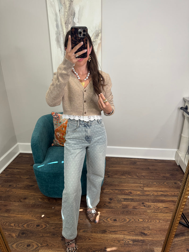Lace Cardigan Sweater