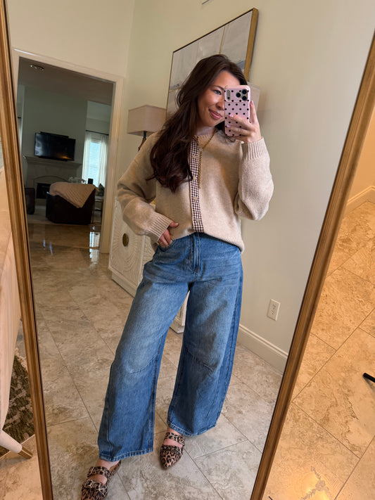 Madi Gingham Sweater