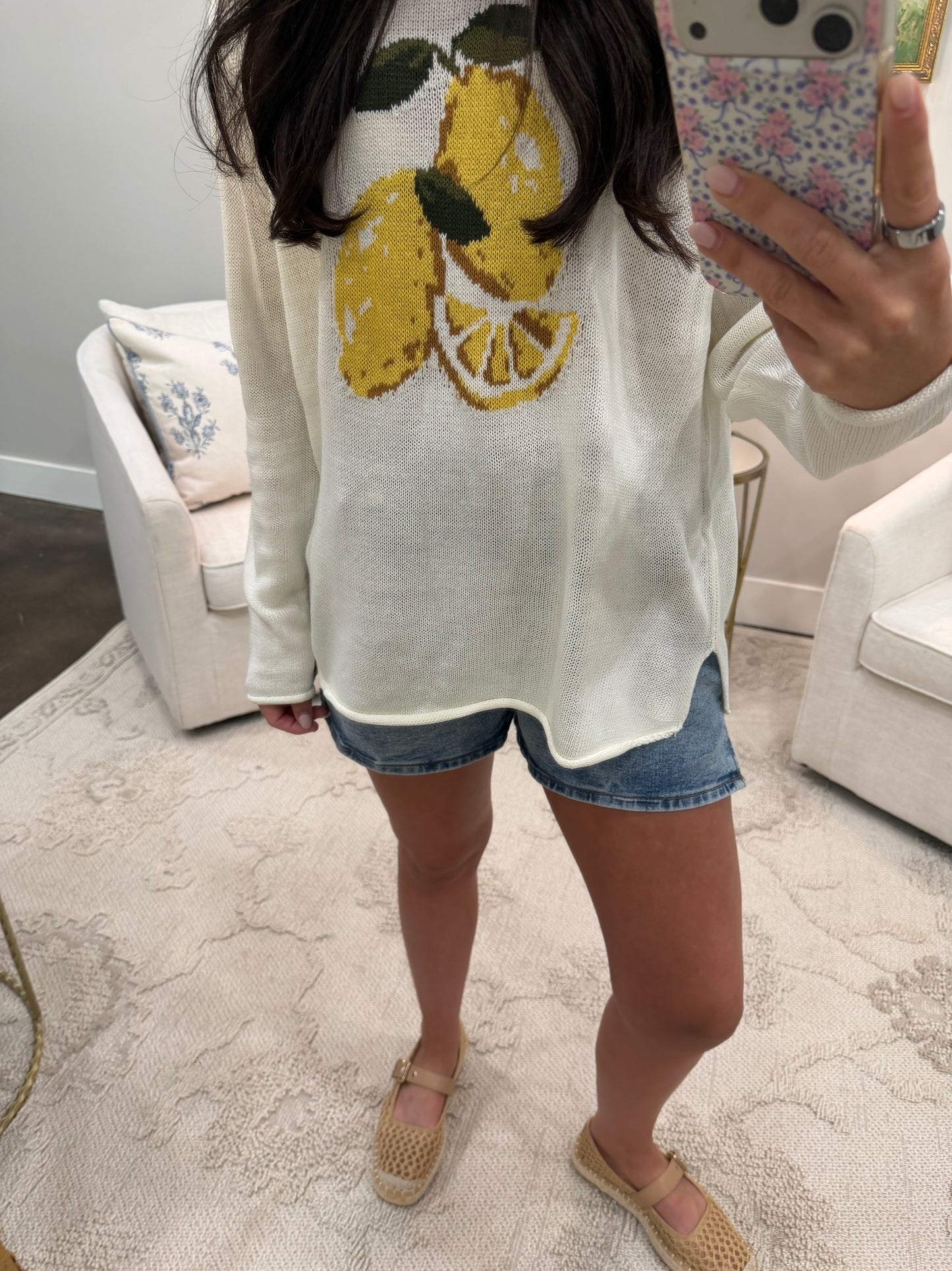 Lemon knit Top