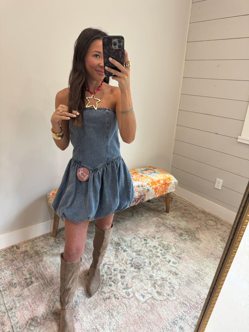 Bubble Denim Dress