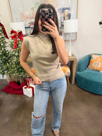 Grey Turtleneck Sweater