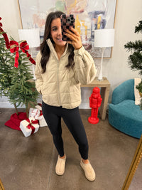 Tan Katie Puffer Jacket