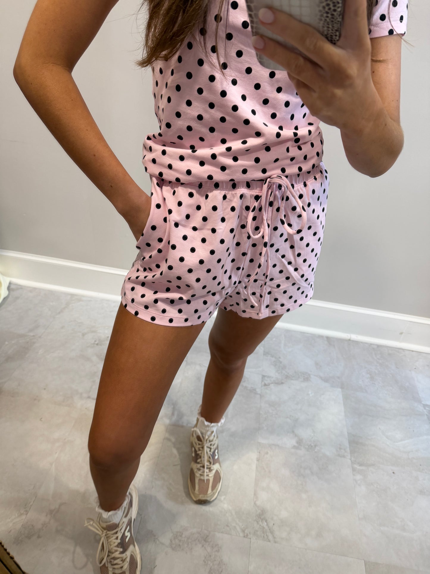 Pink Polka Dot Set