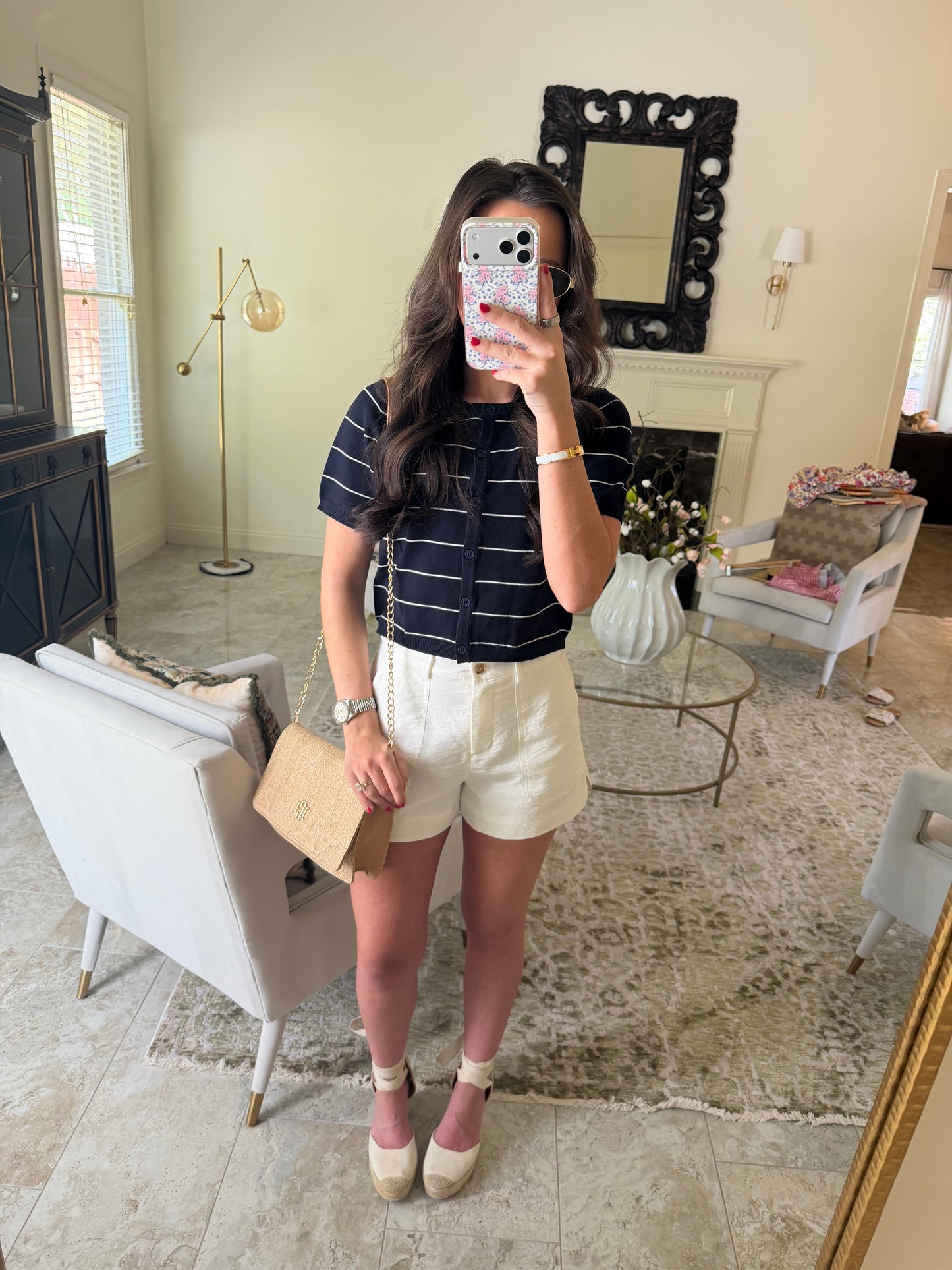 Amie Striped Blue Top
