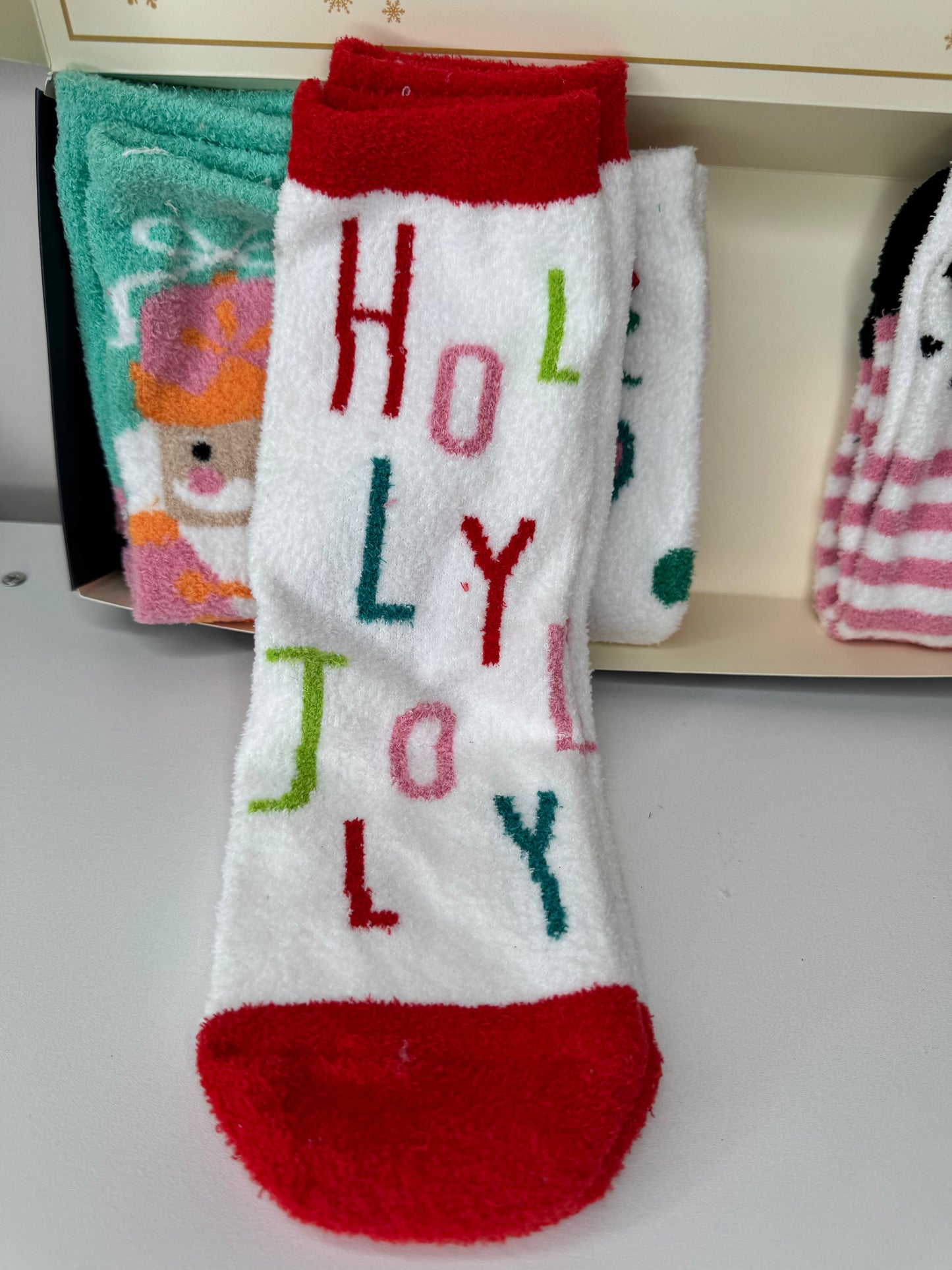 Pink Christmas Socks