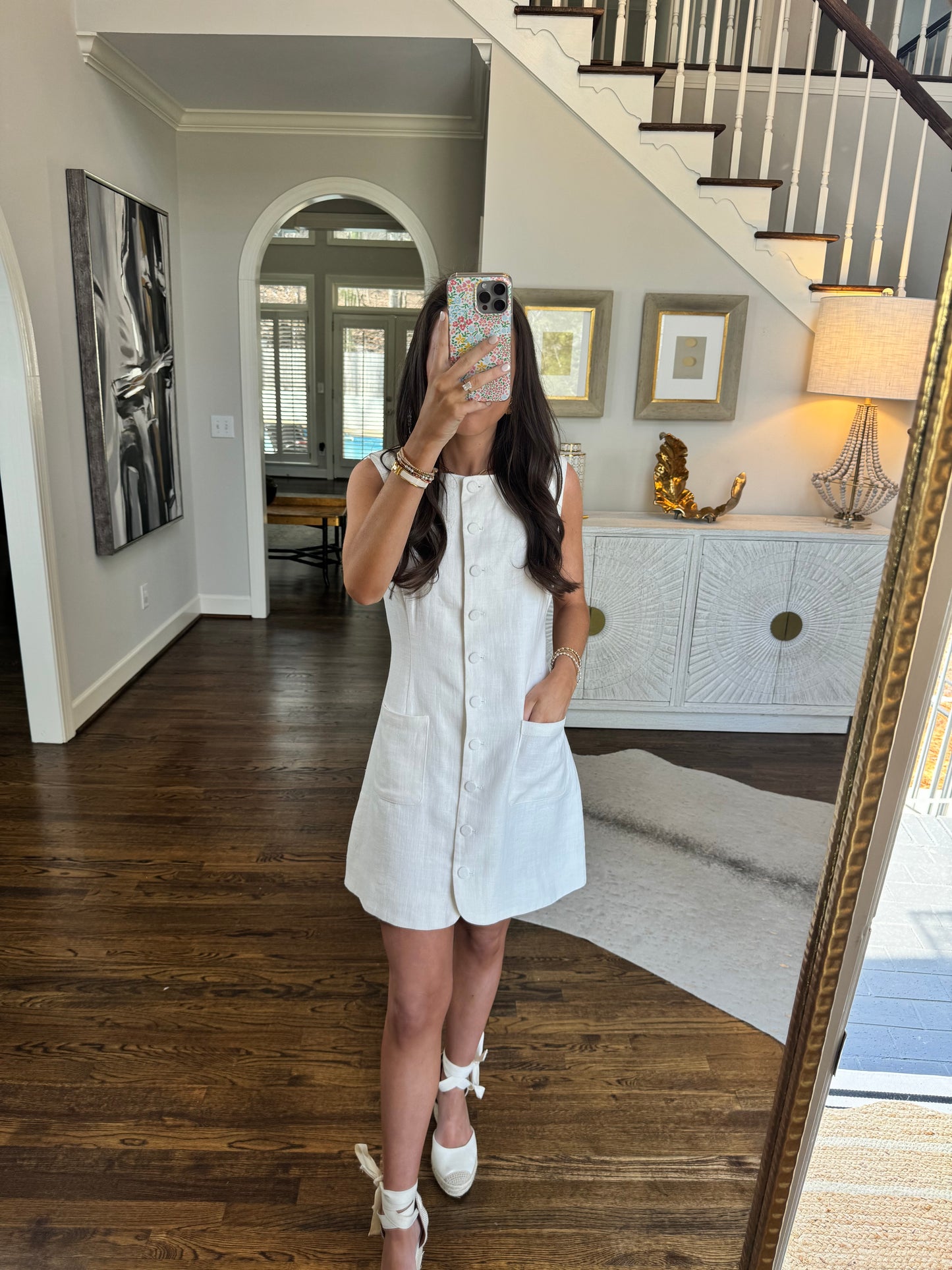 White Linen Dress