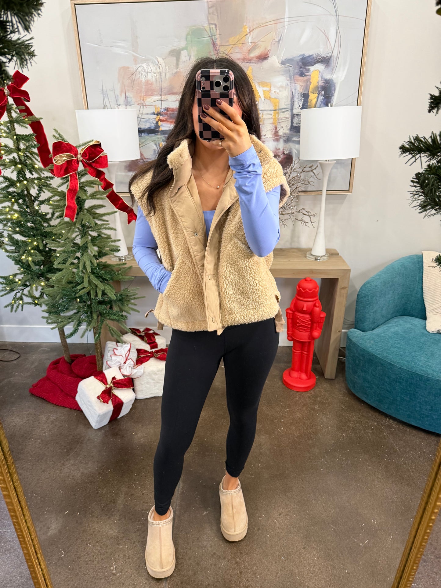 Tan Sherpa Vest