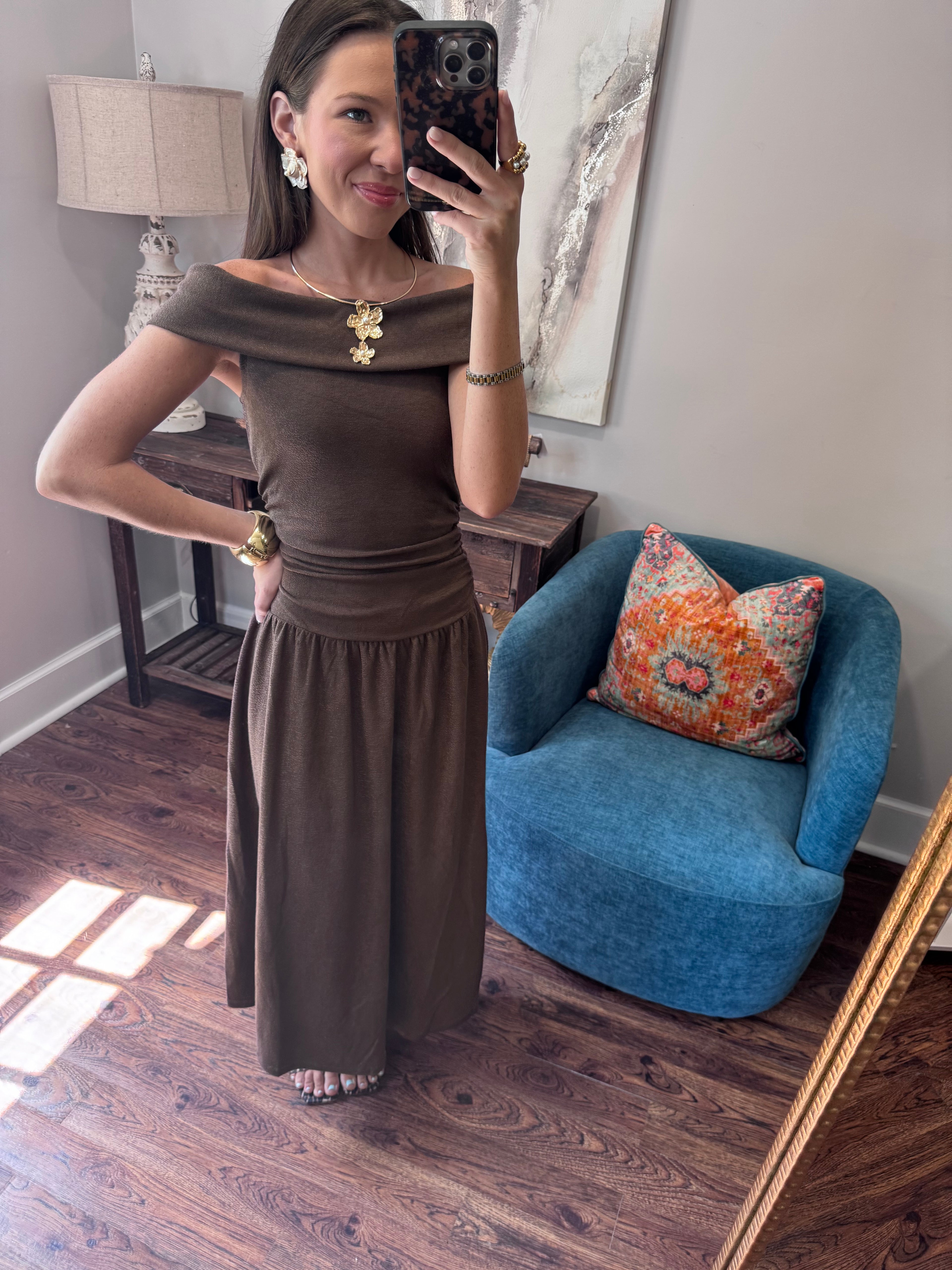 Mocha Aubrey Dress