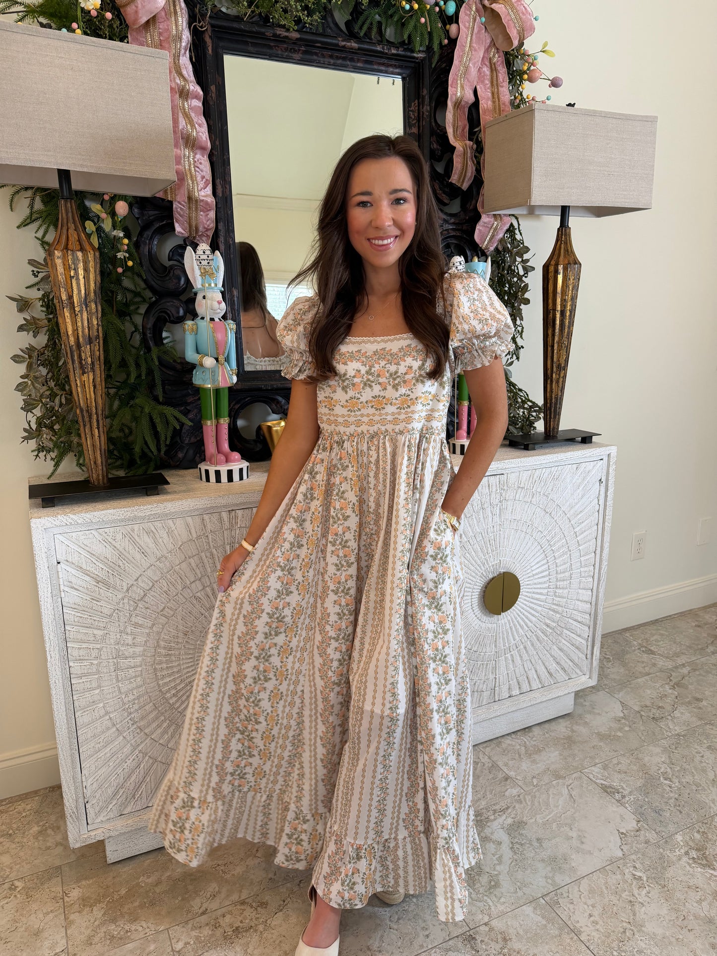 Floral Cotton Maxi Dress